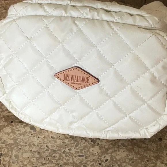 MZ Wallace White Quilted Bag with Drawstring Closure - Picture 3 of 10